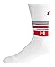Under Armour Mens Golf Crew, White/Red, Medium