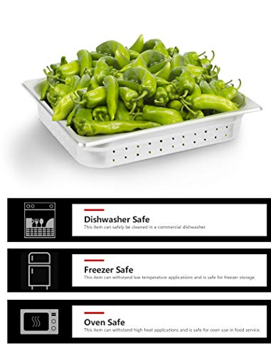 image for Stainless Steel Perforated Steam Table Pan, ATOSA A2122 1/2 Half Size 