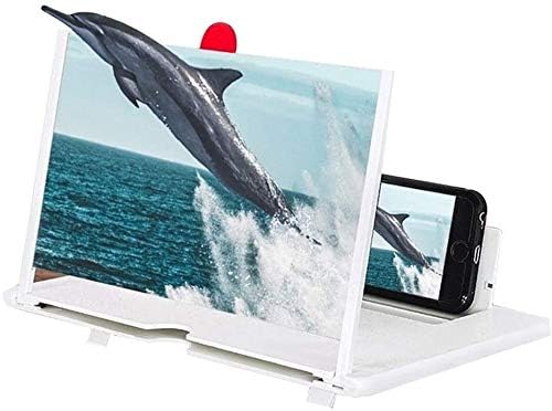 ASDDD Phone Screen Expanders & Magnifiers Screen Magnifier Mobile Phone Screen Amplifier, 3D Movie Video Mobile Phone Large Magnifying Screen Projector for All Smart Phone Model (Color : White)
