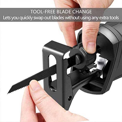900W Elektrischer Säbelsäge/Reciprosäge, Universalsäge mit 5 Säbelsägeblatt, 0~2800 SPM Stufenlose Geschwindigkeiten… – Bild 5