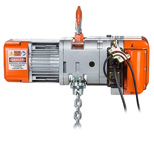 Prowinch 1/2 Ton Electric Chain Hoist Single Phase 1000 lbs Load Capacity 20ft Lift Height Hook Mount G80 Chain Single Chain Fall - Image 4
