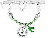 Organ Donors Hanging Green Ribbon Charm Partial