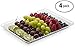 Embellish Rectangle Clear Plastic Serving Tray 9'' x 13'' Pack of 4,