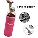 BONISON Stylish Environmental Borosilicate Glass Water Bottle with Colorful Nylon Sleeve (18oz) (PINK)