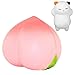 Stress Relief Toy, CoKate 3.9Inch Jumbo Soft Peach Charms Cream Scented Slow Rising Kids Toy Phone Strap