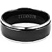 Jude Jewelers 8mm Black Solid Real Titanium Metal Ring