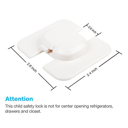 Child Safety Locks for Refrigerators Doors Cabinet Drawers 6 Pack Baby Proof Locks (upgrade)