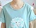 MyFav Teen Girls Lace Trimed Pajama Pleated Sleepwear Cute Bowknot Sheep Nighty
