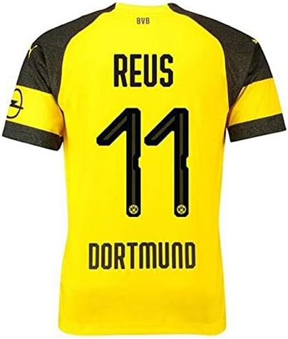 Lujfhd Mens Dortmund Reus Home Soccer Jersey 18-19#11 Football Jersey Yellow(S-XXL)