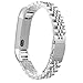 MoKo Fitbit Alta HR and Alta Band, Premium Solid Stainless Steel Metal Replacement Bracelet Strap Band with Connector for Fitbit Alta/Fitbit Alta HR, Silver