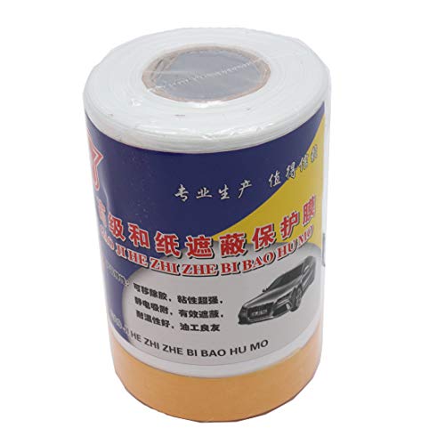 Autoly Pre-Taped Masking Film for Car Decoration Auto Paint Protection 30x0.55 Meter/Roll