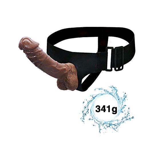 Brown Extremely Lifelike Stráp on Massager Soft and Adjustable to Bring More Pleasure for Life