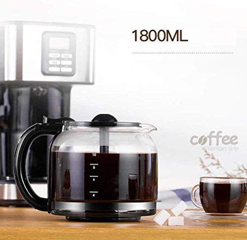 BJLWTQ Filterkaffeemaschine, 1.8L Kapazität Kaffeemaschine Programmierbare 24-Stunden-Timer mit LCD-Display, Kaffee… – Bild 3
