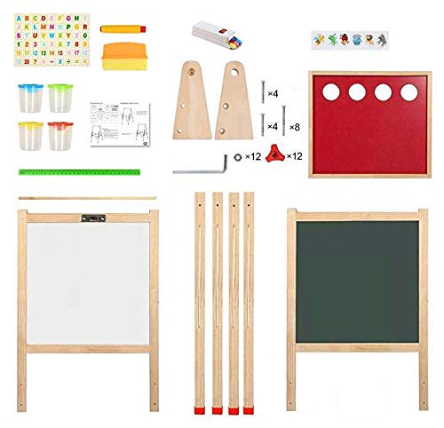 4 Double+Sided+Whiteboard+Chalkboard+Magnetics+Accessories