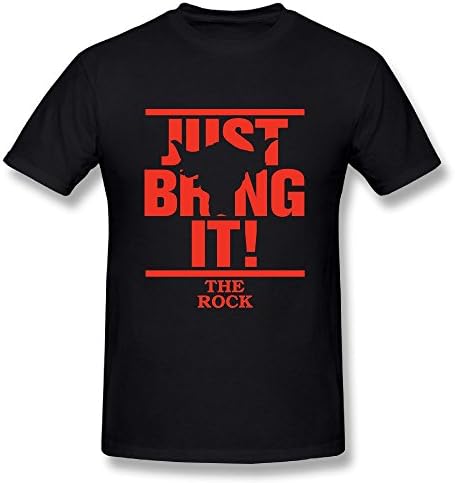 WzLIxcAA Men's The Rock Just Bring It Tshirt - Classic Tshirt Black L