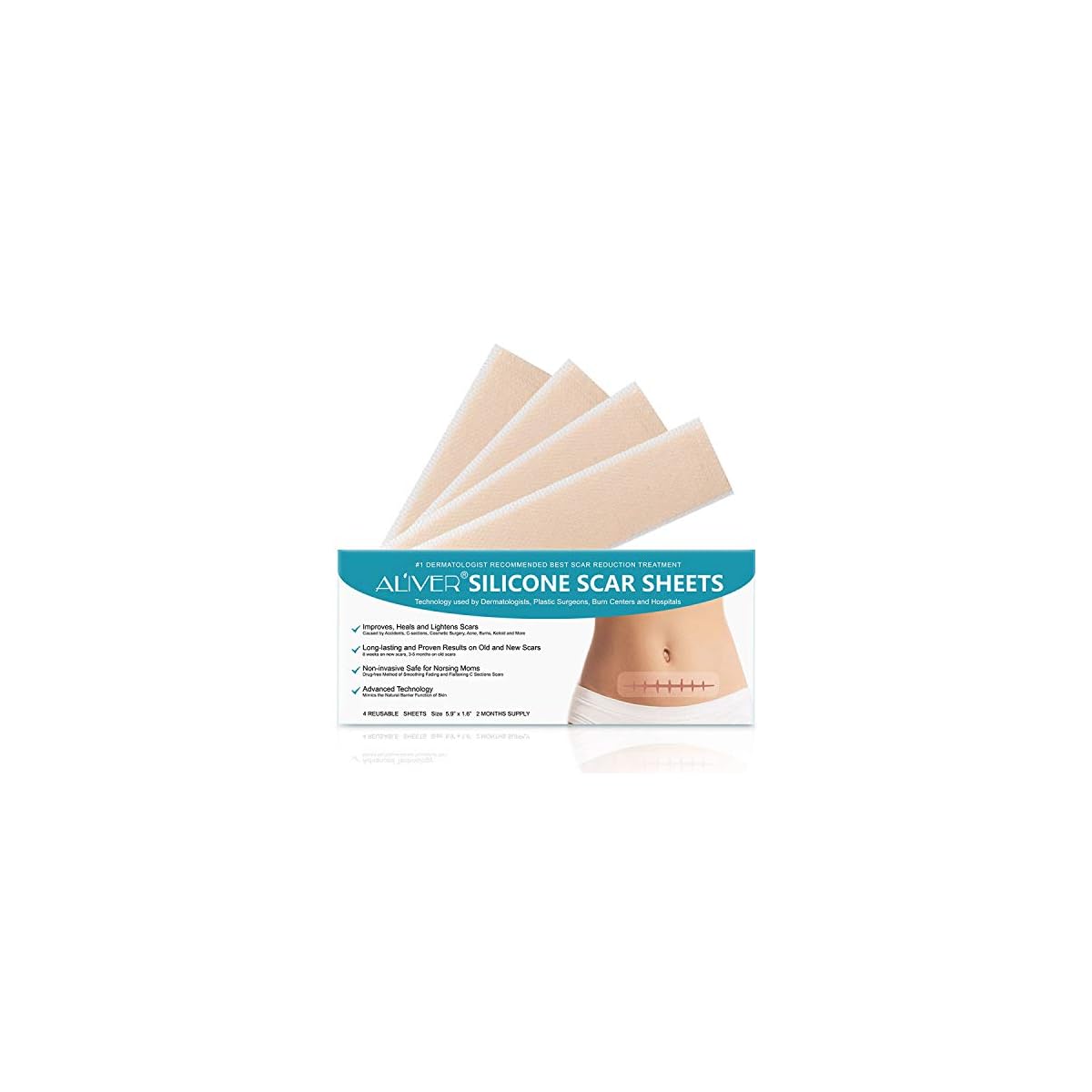 Silicone Scar Removal Sheets,Professional for Scars Caused ...
