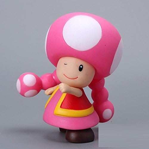 Super Mario Bros Mushroom Toadette PVC Action Figure Animal Model Toys 9cm