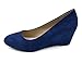 Greatonu Women Shoes Classic Round Toe Wedge Pumps