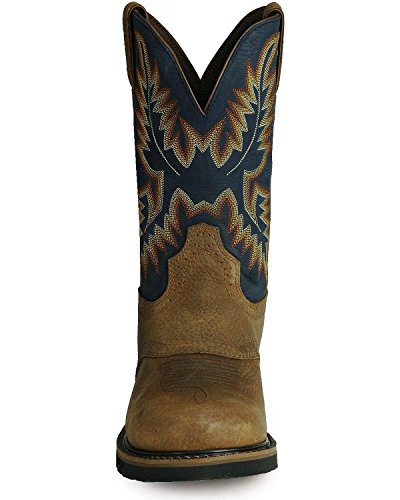 Justin Original Work Boots Men's Stampede Work Boot,Copper Kettle Rowdy/Steel Blue,11.5 EE US