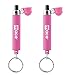 Mace Brand KeyGuard Mini Pepper Spray, Pink, 2-Pack – Accurate 5’ Powerful Pepper Spray Keychain for Women & Men – Refillable Spray, Flip-Top Safety Cap for Fast Access – Easy to Use, Made in The USA