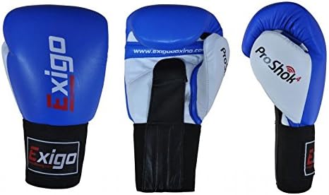 Exigo Boxing Amateur Contest Leather Gloves - Blue