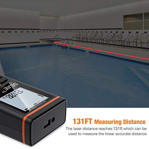 Laser Distance Measure, BEBONCOOL Handheld Digital Distance Meter with LCD Backlight for Distance, Area, Volume and Pythagoras theorem Measurement - Thumbnail 7