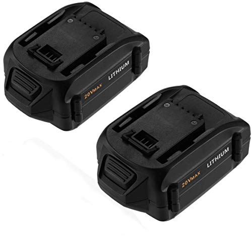Powerextra 20 Volt MAX 4.0Ah WA3520 Replacement Battery Compatible with WG151s, WG155s, WG251s, WG255s, WG540s, WG545s, WG890, WG891 Lithium Battery (2 Pack)