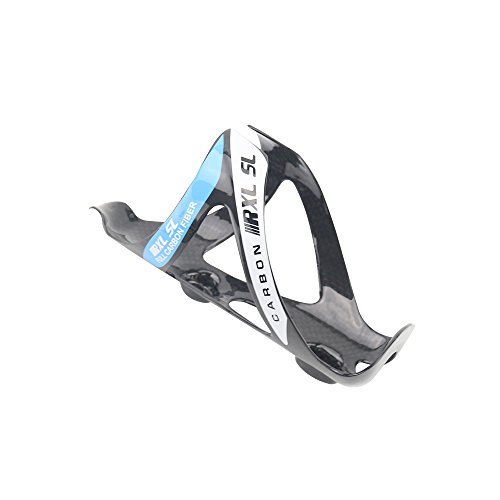RXL SL [US Stock] Full Carbon Fiber Water Cage Carbon MTB Road Bike Bicycle Water Bottle Holder - Super Light 3K Gloss 20g - Black White