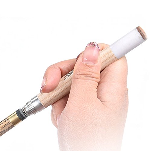 Crazy-Store Billiard Accessories Pool Cue Tool Portable 2-in-1 Set Wooden Billiards Supply Pool Stick Tip Chalk Case Designed for Billiard Players