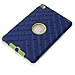 iPad mini 4 Case, iPad A1538/A1550 Case, Hocase Rugged Shockproof Anti-Slip Hybrid Hard Shell+Silicone Rubber Bumper Protective Case for Apple iPad mini 4th Generation 2015 - Navy Blue / Lime Green