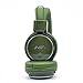 GranVela Q8 Wireless Headphones Lightweight Foldable Steoro Headset with FM Radio,MicroSD/TF Card Mp3 Player and 3.5mm Detacheable AUX cable,for Ipad,iPhone and Andoid Smartphones.-Army Green