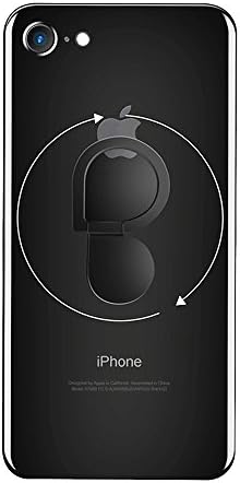 Finger Ring Spinner, 360° Rotation Cell Phone Ring Stand Holder with Great Finger Grip for iPad iPhone 8/8Plus 7/7Plus 6/6s Plus, Samsung Galaxy, Huawei, Xiaomi, Sony, LG - Black
