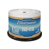 Optical Quantum OQDPRDL08WIP-H 8 X 8.5GB DVD+R DL White Inkjet Printable Double Layer Recordable Blank Media , 50-Disc Spindle