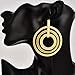 DOUBNINE Large Circle Hoops Multi Loop Golden Matte Geometric Earrings Women Jewelry (golden)