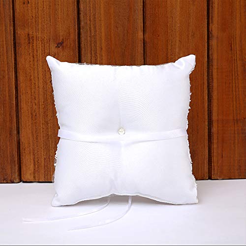image for TRUE LOVE GIFT Ring Bearer Pillow and Wedding Flower Girl Basket Set L