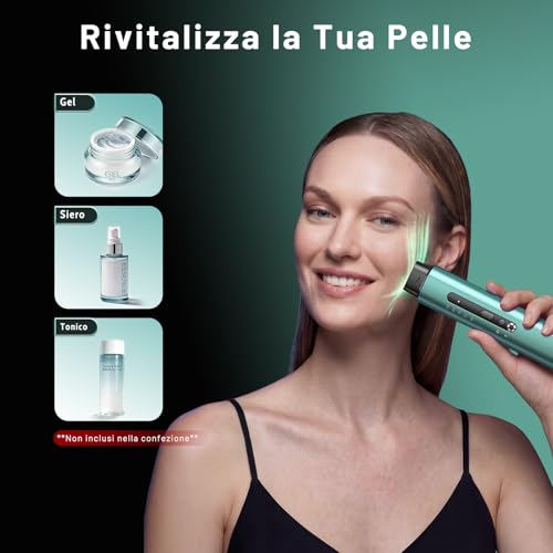 Professional Radiofrequency Face Massager, Microcurrent Facial Massager, Electric Beauty Device Anti-Wrinkles, Anti-Aging, Anti-Acne, Lifting and Firming for Face and Neck (Green)