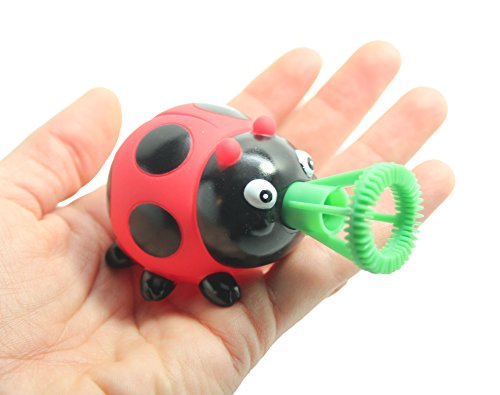 Animal Bubble Blower Toy - Dip and Squeeze - No Blowing Needed! (Red Ladybug) - Thumbnail 2