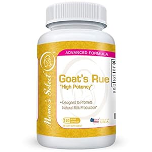 Organic Goat’s Rue - Increase Breast Milk Supply – Herbal Support Aid for Lactation & Nursing - Safe and Free from Gluten, Dairy, Soy -120 Vegetarian All Natural Breast Feeding Pills - Mama's Select