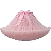 lanbqiuer Petticoat Skirt for Women's Tulle Underskirts for Dresses Puffy Tutu Ballet Crinoline Under Fluffy