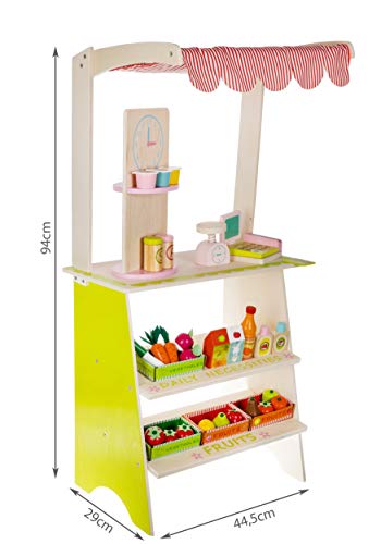 ISO TRADE Kaufladen aus Holz mit Zubehör Kaufmannsladen für Kinder 11247 – Bild 3