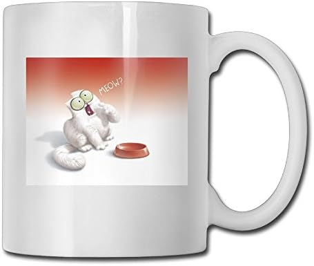Simon S Cat Coffee Mugs Tea Mug Office Staff Best Birthday Gift For Mom - Great For Father's Day Christmas Gifts For Husband Wife White 12 Oz