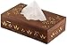 Sale on Best Rated Tissue Box Holder / Cover - SouvNear Rectangular Brown Wood Kleenex Box Cover Tissue Paper Dispenser Pack of 85 Tissues for Bathroom Vanity