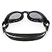 Aqua Sphere Kaiman Swim Goggles with Tinted Lens (Black). UV Protection Anti-Fog Swimming Goggles for Adults