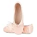 KUKOME-SHOP Satin Ballet Pointe Shoes Dance Shoe with Ribbon and Toe Pads for Girls Women (US9 (Foot Length:10.03 inch)) Pink