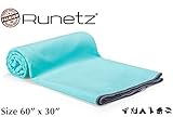 Runetz - MICROFIBER TOWELS Extra Large - Super Absorbent & Quick Drying (Sport, Gym, Camp, Car Care, Travel) - XL - TEAL BLUE
