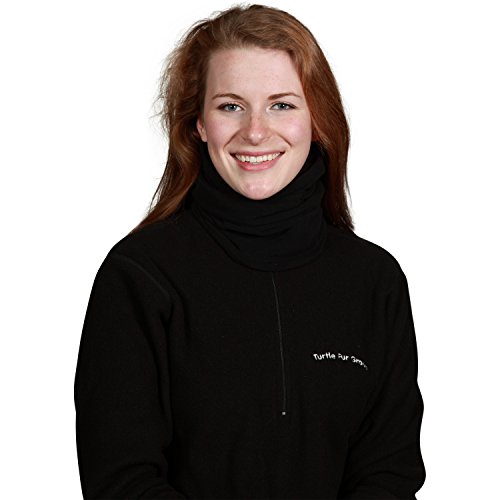 Turtle Fur Micro Fur Stretch Turtle Tube Long Neckwarmer, Black