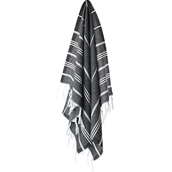 Cacala Hand Face Turkish Towel Pestemal 23x36 Peshtemal Fouta Kitchen Baby Care Black