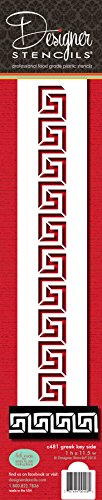 Designer Stencils C481 Greek Key Cake Stencil, Beige/Semi-Transparent