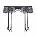 Varsbaby Women Sexy Lace Suspender Garter Belt for Thigh High Stockings (N022DW-Black, M)