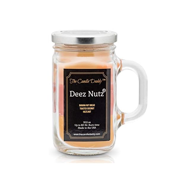 Deez Nutz Scented Candle Banana Nut Bread, Toasted Coconut, Hazelnut